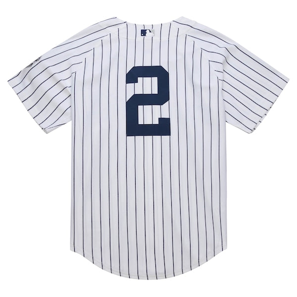 Derek Jeter New York Yankees 2014 Cooperstown Collection Authentic Throwback Jersey - White - Image 3