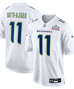 Alternative view of Men's Seattle Seahawks Jaxon Smith-Njigba Nike Super Bowl LX Patch Tundra Fashion Game Jersey - White/Black