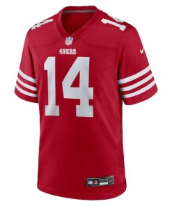 Alternative view of Ricky Pearsall San Francisco 49ers Nike 2024 NFL Draft First Round Pick Player Game Jersey - Scarlet