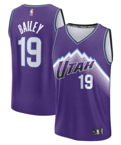Ace Bailey Utah Jazz  Youth Fast Break Replica Jersey - Purple - Icon Edition