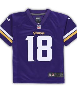 Alternative view of Justin Jefferson Minnesota Vikings Nike Preschool Game Jersey - Purple