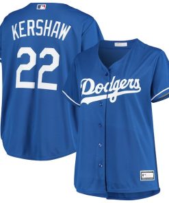 Clayton Kershaw Los Angeles Dodgers Women's Plus Size Replica Player Jersey - Royal