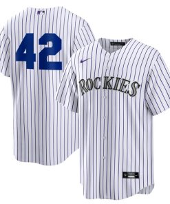 Colorado Rockies Nike Home  2025 Jackie Robinson Day Replica Jersey - White