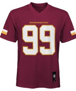 Alternative view of Chase Young Washington Commanders Preschool Replica Player Jersey - Burgundy