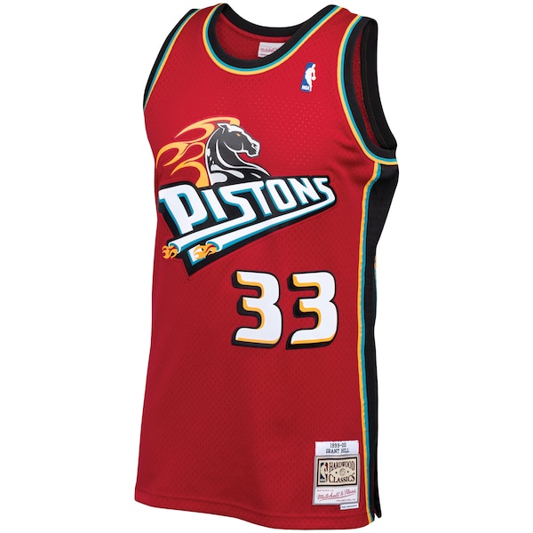 Grant Hill Detroit Pistons 1999/00 Hardwood Classics Swingman Jersey - Red - Image 2
