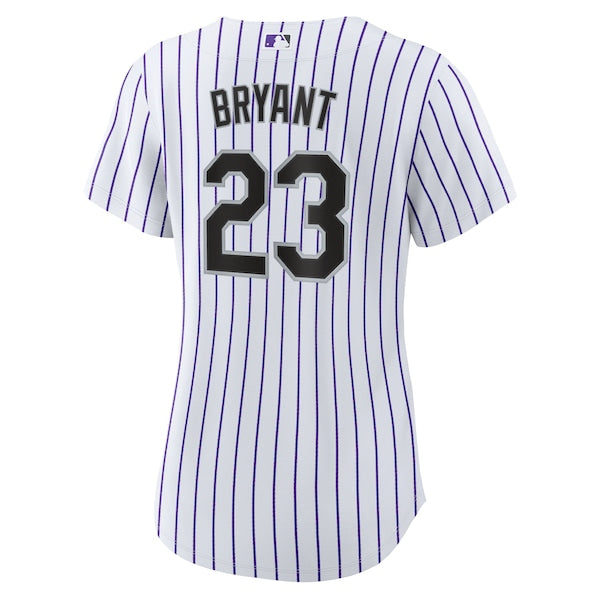 Kris Bryant Colorado Rockies Nike Women's Replica Player Jersey - White/Purple - Image 3