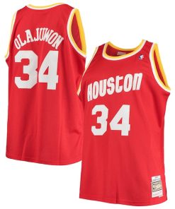 Hakeem Olajuwon Houston Rockets 1993/94 Big & Tall Hardwood Classics Swingman Jersey - Red