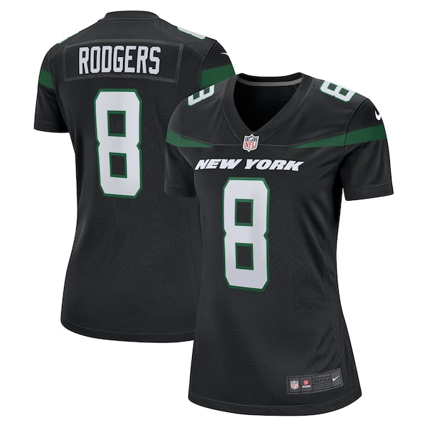 Aaron Rodgers New York Jets Nike Women's Player Jersey - Black/Green/White - Image 2