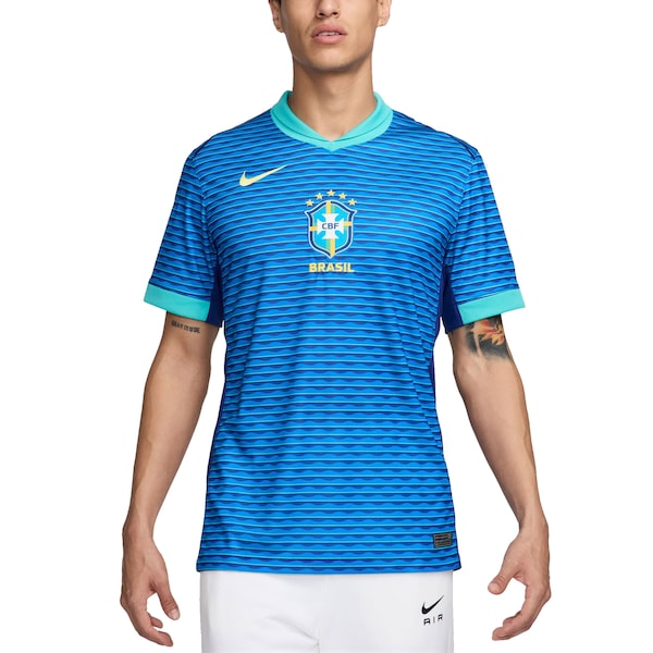 Brazil National Team Nike 2024 Away Stadium Replica Jersey?ยจC Blue - Image 5