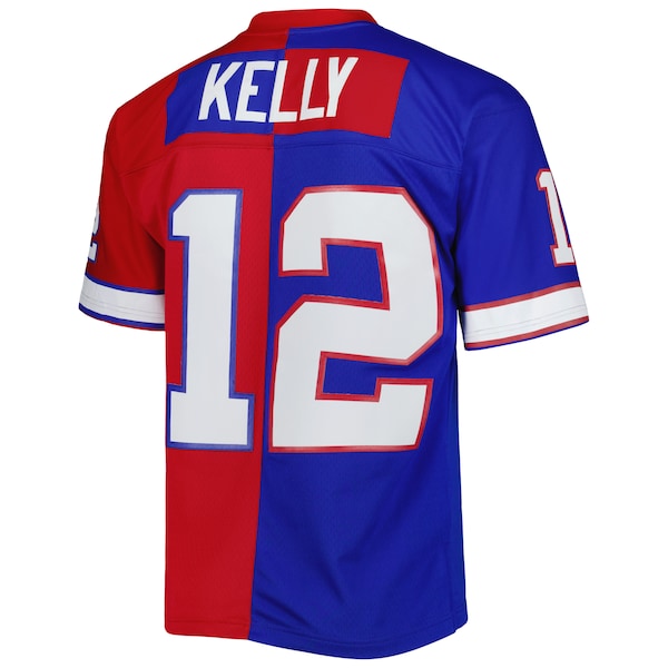 Jim Kelly Buffalo Bills 1990 Split Legacy Replica Jersey - Royal/Red - Image 3