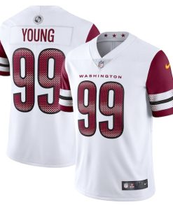 Chase Young Washington Commanders Nike Vapor Limited Jersey - White/Black/Burgundy