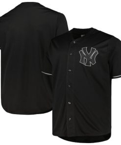 New York Yankees Big & Tall Pop Fashion Jersey - Black/Gray