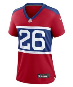 Alternative view of Devin Singletary New York Giants Nike Women's Alternate Player Game Jersey - Century Red