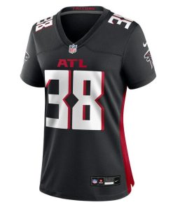 Alternative view of Nathan Carter Atlanta Falcons Nike Women's Team Game Jersey -  Black