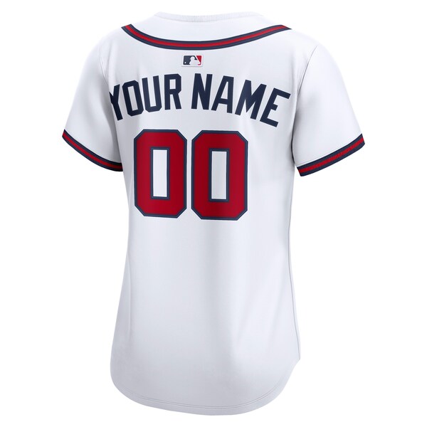 Atlanta Braves Nike Women's Home Limited Custom Jersey - White - Image 3