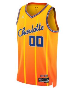 Alternative view of Charlotte Hornets Jordan Brand Unisex 2025/26 City Edition Swingman Custom Jersey - Orange