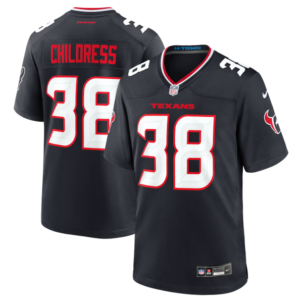 Zion Childress Houston Texans Nike Team Game Jersey - Navy