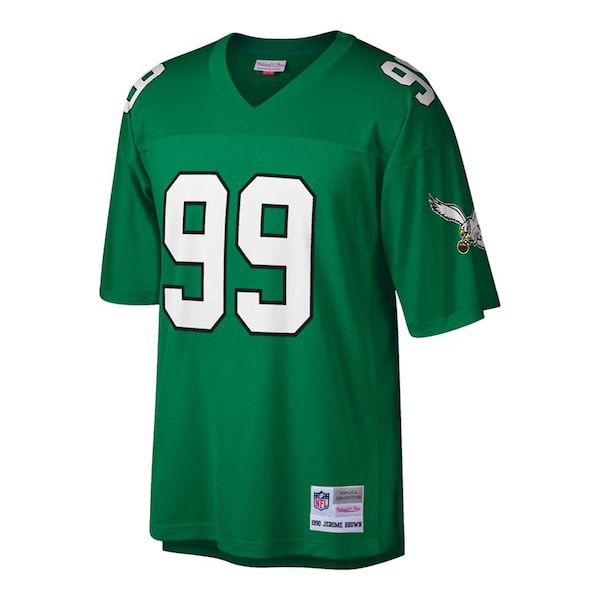 Jerome Brown Philadelphia Eagles Big & Tall 1990 Retired Player Replica Jersey - Kelly Green - Image 2