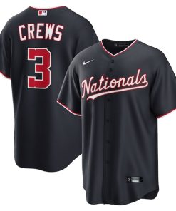 Dylan Crews Washington Nationals Nike Alternate Replica Jersey - Navy/White