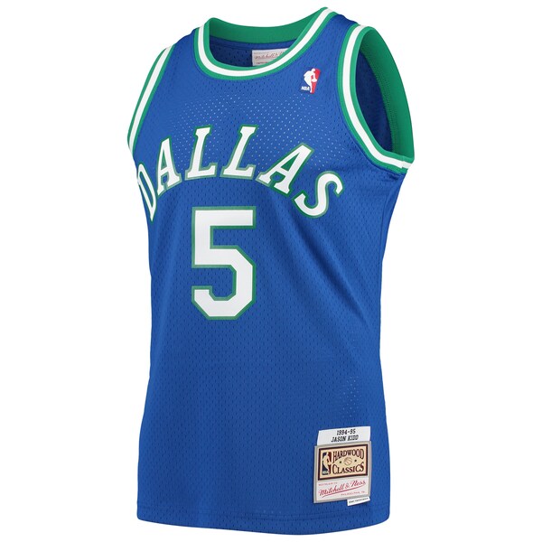 Jason Kidd Dallas Mavericks 1994/95 Hardwood Classics Swingman Jersey - Blue - Image 2