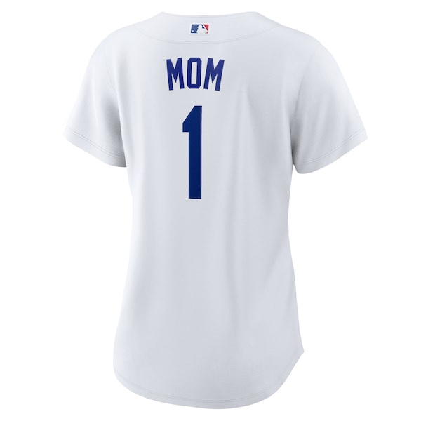 Los Angeles Dodgers Nike Women's #1 Mom Home Replica Jersey - White - Image 3