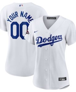 Los Angeles Dodgers Nike Women's 2024 World Series Champions Home Custom Replica Jersey - White