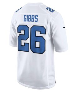 Alternative view of Jahmyr Gibbs Detroit Lions Nike Tundra Fashion Game Jersey - White