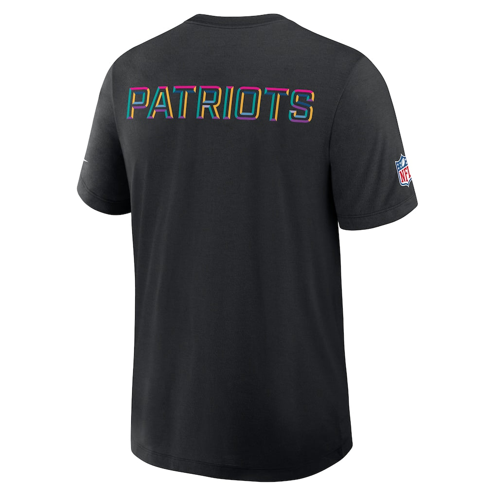 New England Patriots Nike 2025 NFL Crucial Catch Tri-Blend Dri-FIT T-Shirt - Black - Image 3