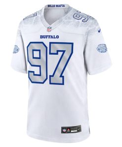 Alternative view of Joey Bosa Buffalo Bills Nike 2025 Rivalries Collection Game Jersey - White
