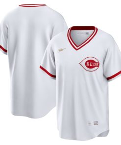 Cincinnati Reds Nike Home Cooperstown Collection Team Custom Jersey - White