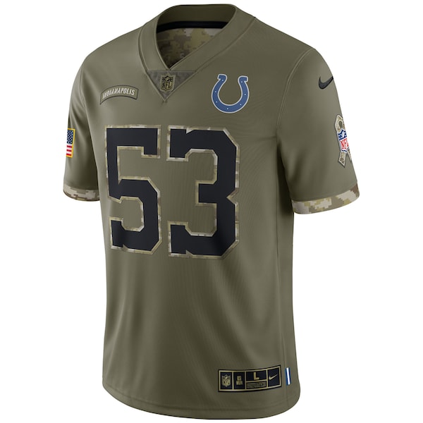 Shaquille Leonard Indianapolis Colts Nike 2022 Salute To Service Limited Jersey - Olive - Image 2