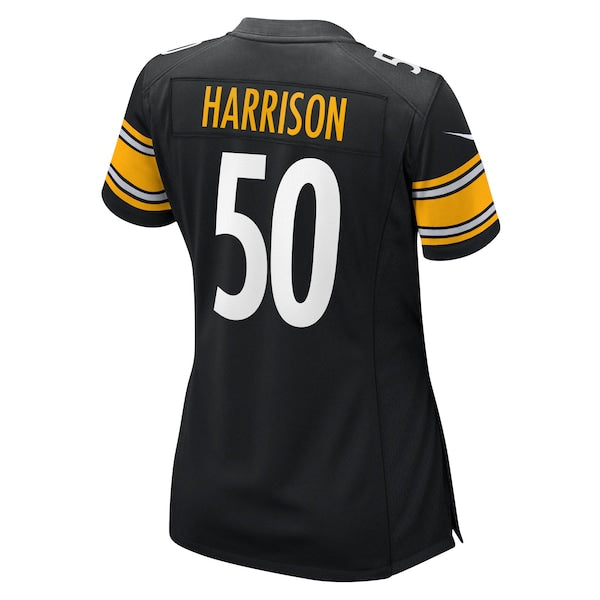 Malik Harrison Pittsburgh Steelers Nike Women's Team Game Jersey - Black - Image 3