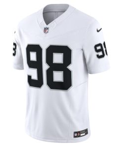 Alternative view of Maxx Crosby Las Vegas Raiders Nike Vapor F.U.S.E. Limited Jersey - White