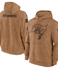 Tampa Bay Buccaneers Men's Nike Brown 2023 Salute To Service Club Pullover Hoodie