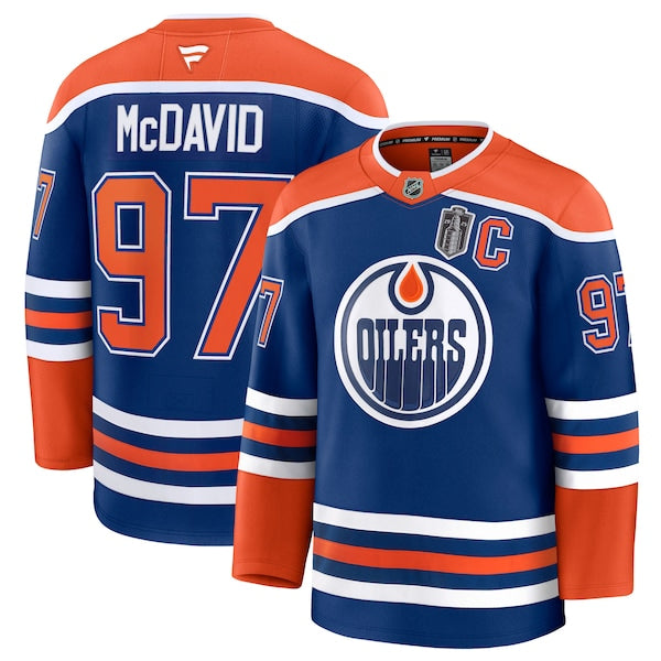 Connor McDavid Edmonton Oilers 2025 Stanley Cup Final Home Premium Jersey - Royal