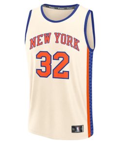 Alternative view of Karl-Anthony Towns New York Knicks  2025/26 City Edition Fast Break Jersey - Cream
