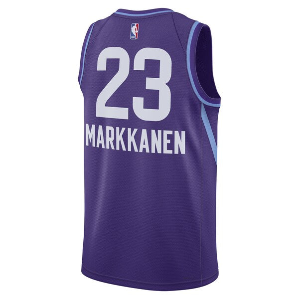 Lauri Markkanen Utah Jazz Nike Unisex 2024/25 Swingman Player Jersey - City Edition - Purple - Image 3