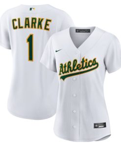 Denzel Clarke Athletics Nike Women's Home Replica Jersey - White