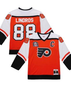 Eric Lindros Philadelphia Flyers 1996-97 Power Play Jersey - Orange/White
