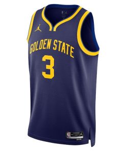 Alternative view of Jordan Poole Golden State Warriors Jordan Brand Unisex Swingman Jersey - Statement Edition - Navy