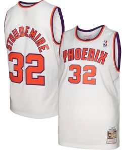 Alternative view of Amar'e Stoudemire Phoenix Suns 2001/02 Hardwood Classics Swingman Jersey - White/Purple