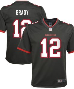 Tom Brady Tampa Bay Buccaneers Nike Youth Alternate Game Jersey - Pewter