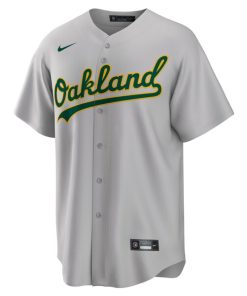 Alternative view of Oakland Athletics Nike Road Replica Team Jersey - Gray