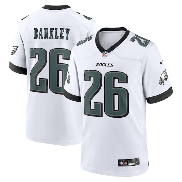 Saquon Barkley Philadelphia Eagles Nike White Game Jersey - White/Black/Green/Kelly Green