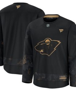 Minnesota Wild  2024 Military Appreciation Practice Jersey - Black