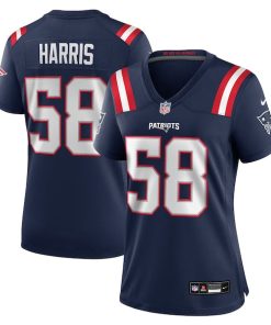 Alternative view of Marcus Harris New England Patriots Nike Women's Team Game Jersey -  Navy
