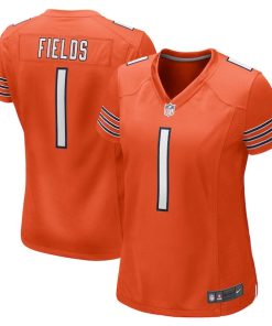 Justin Fields Chicago Bears Nike Women's Game Jersey - Orange