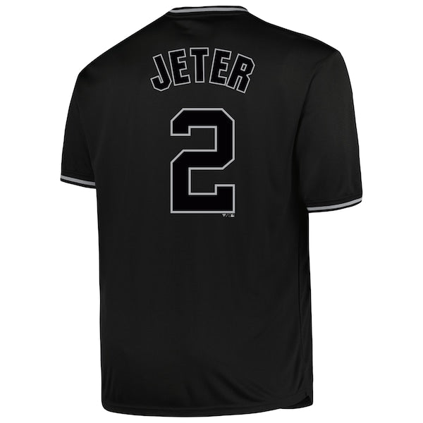 Derek Jeter New York Yankees Profile Big & Tall Pop Fashion Player Jersey - Black - Image 3