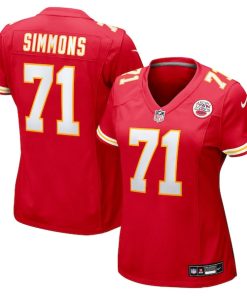 Josh Simmons Kansas City Chiefs Nike Women's Team Game Jersey -  Red