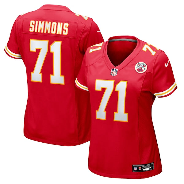Josh Simmons Kansas City Chiefs Nike Women's Team Game Jersey - Red